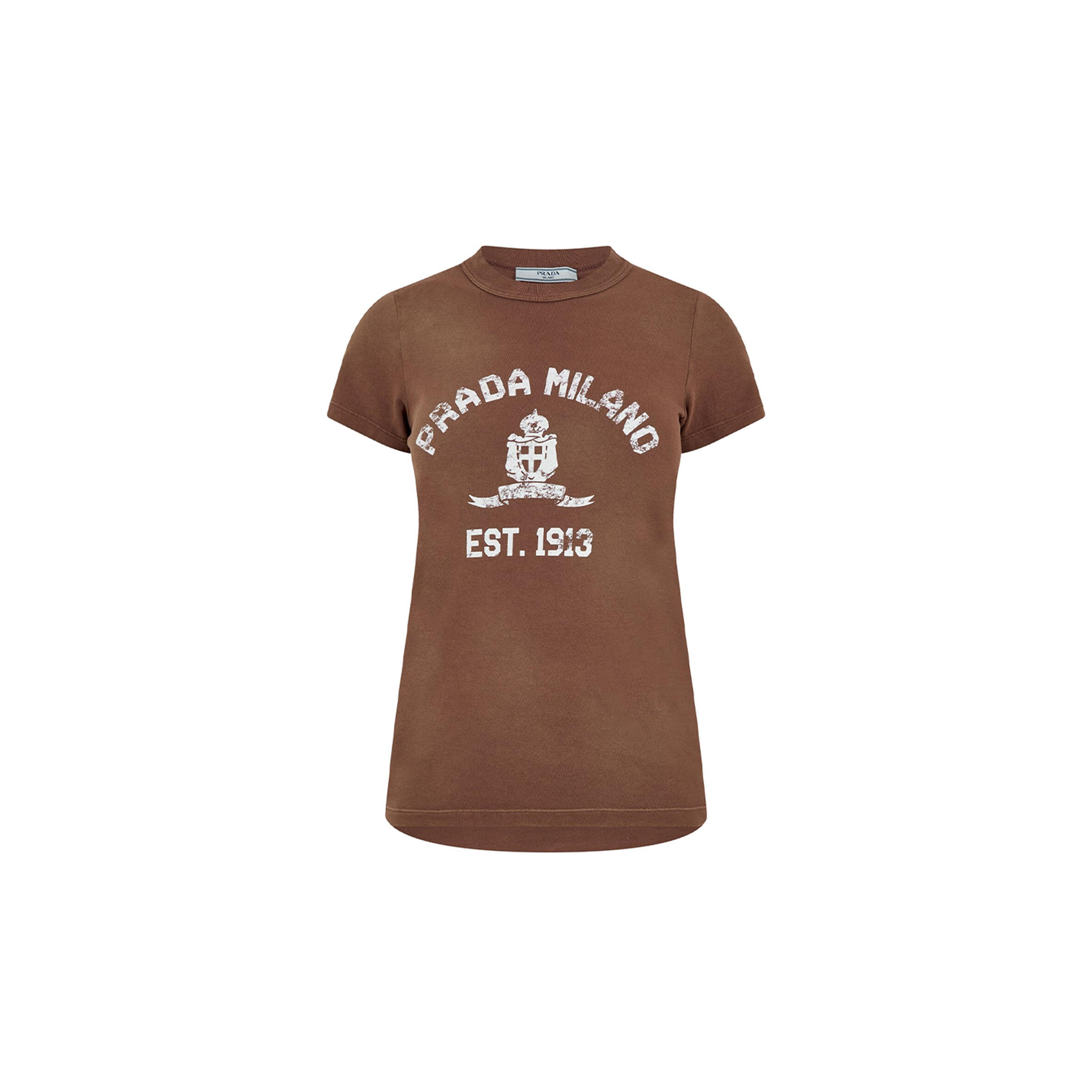 Pra*a printed jersey logo t-shirt